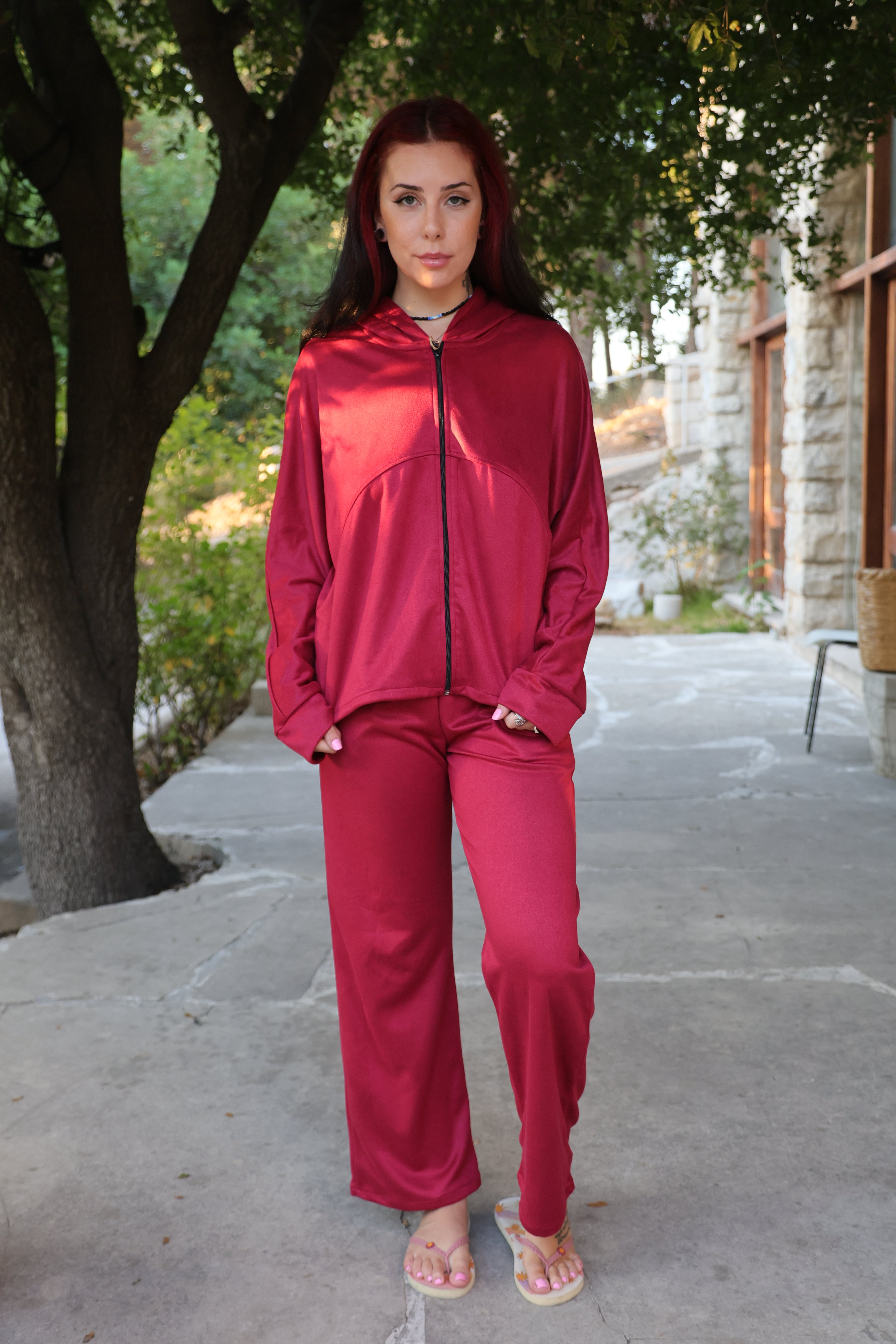 Suede Pants- Red