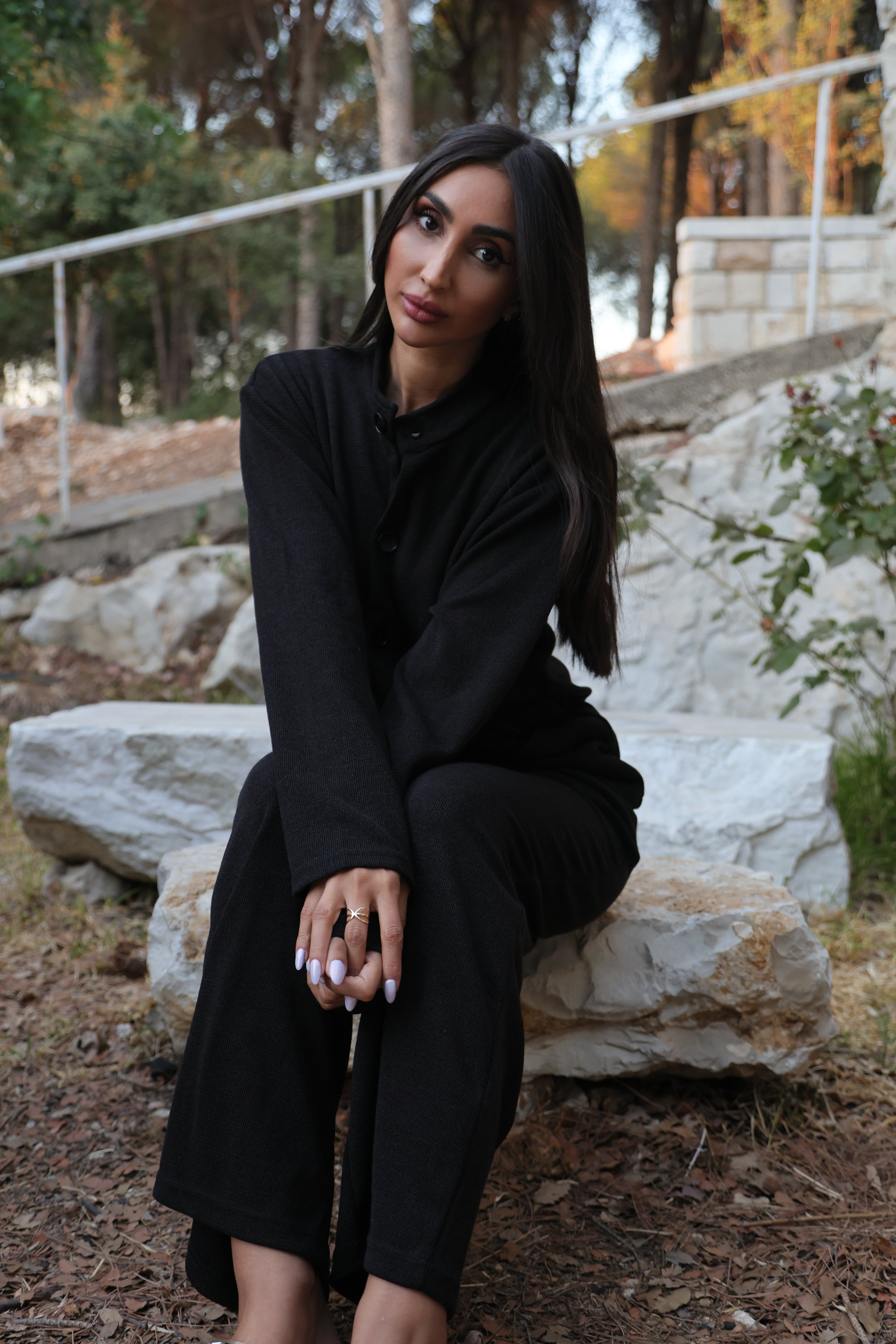 Sienna Cardigan and Pants Set - Black