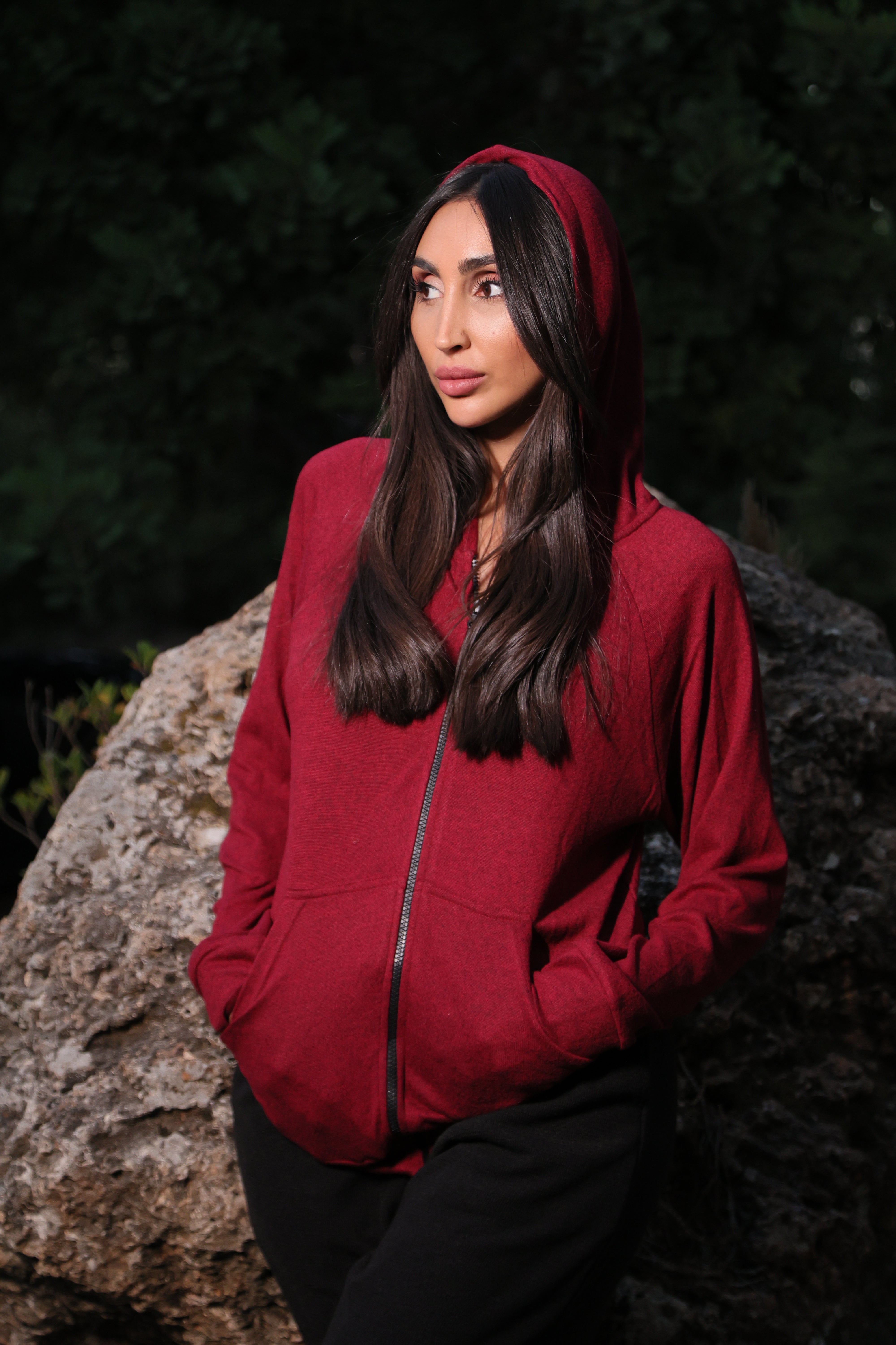 Red Hoodie Zipper