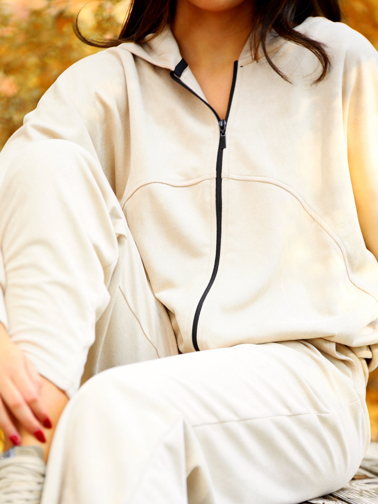 Suede Jacket - Beige