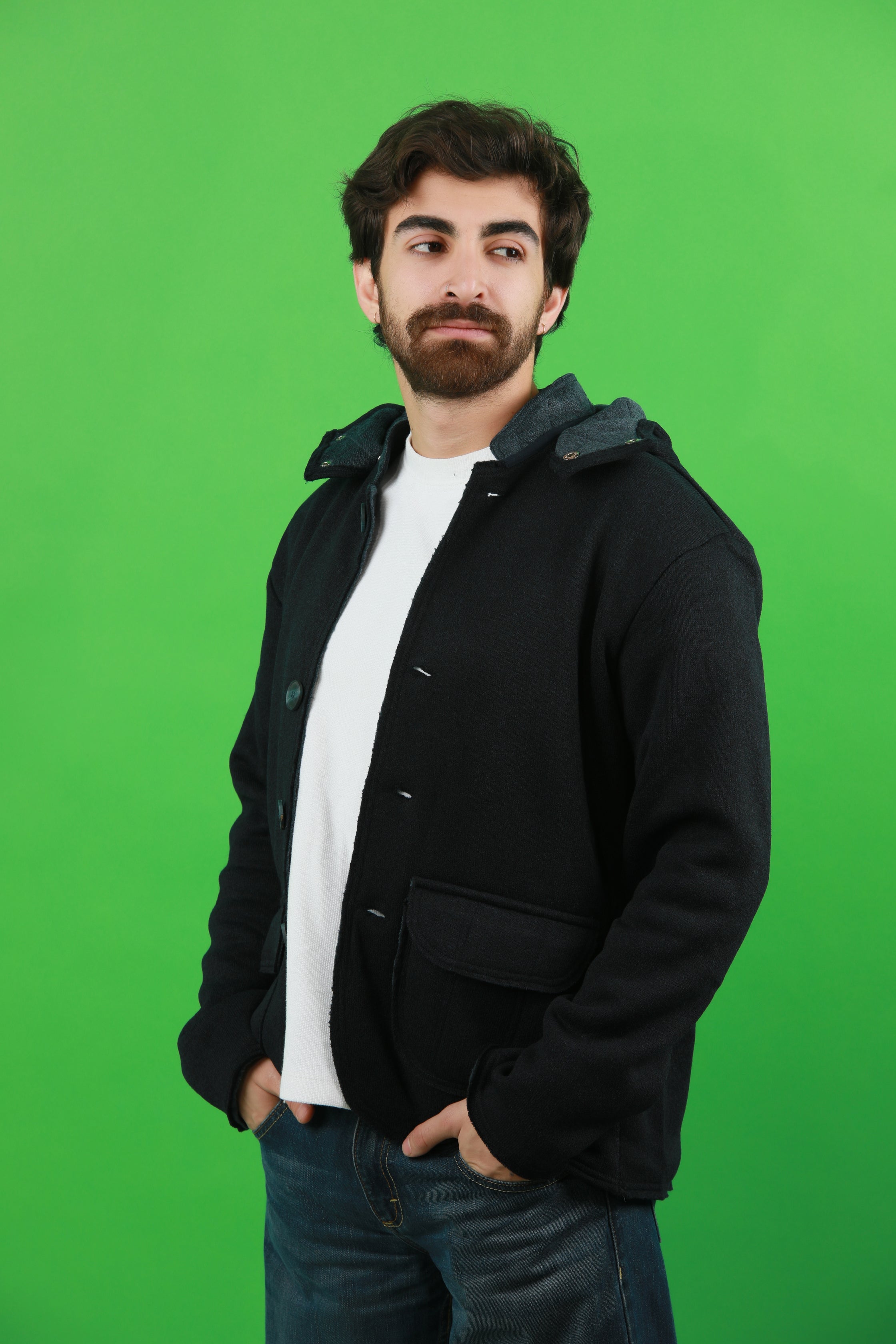 Versatile Wool Jacket - Navy