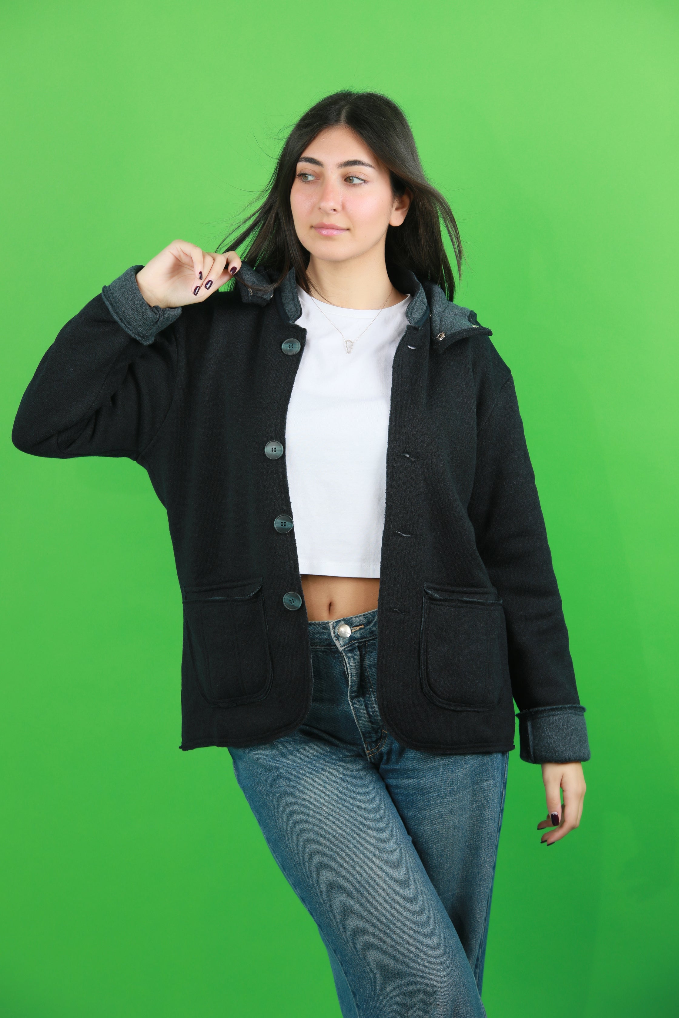 Versatile Wool Jacket - Navy