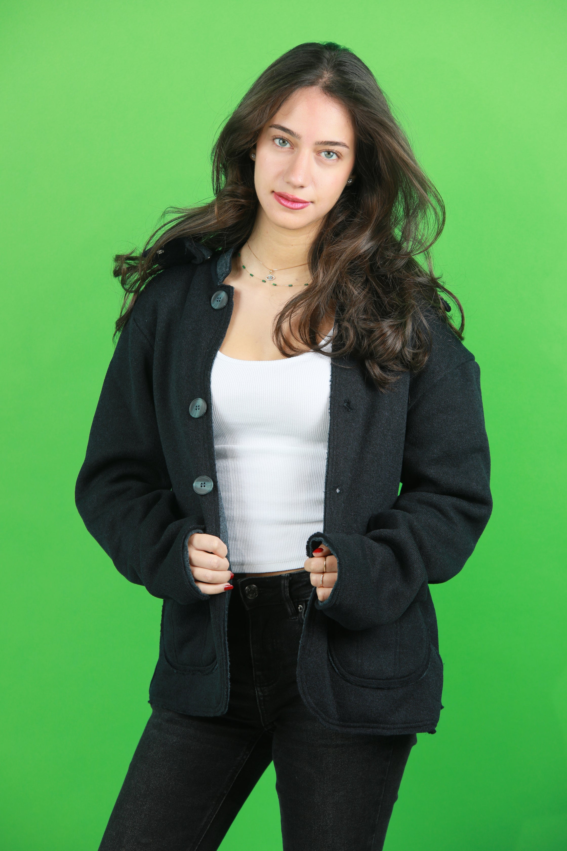 Versatile Wool Jacket - Navy