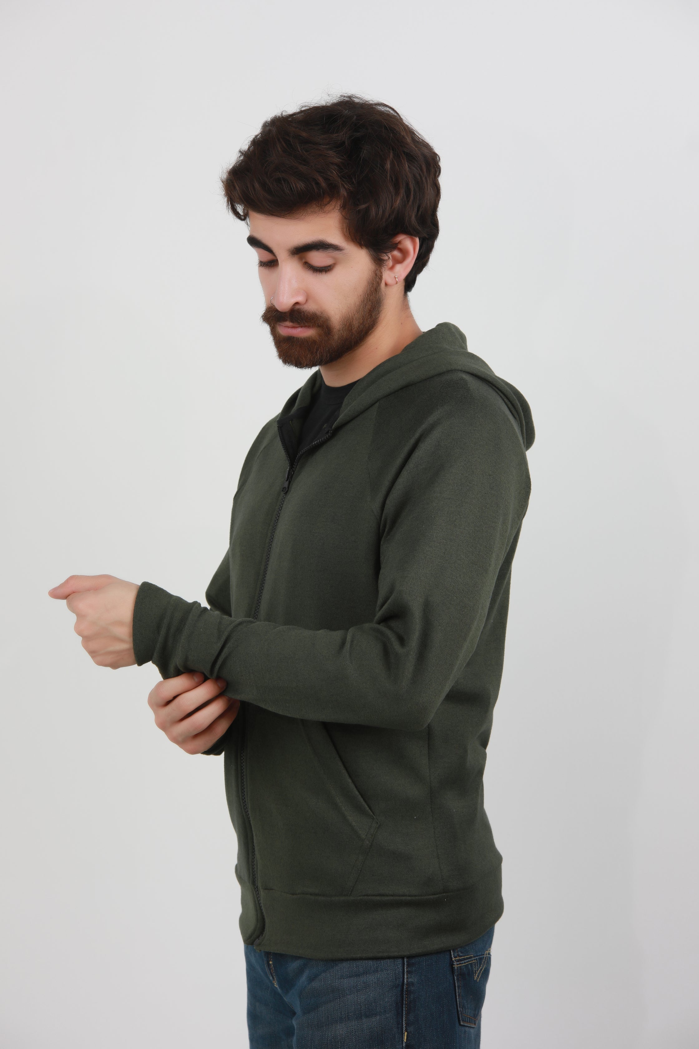 Green Hoodie Zipper
