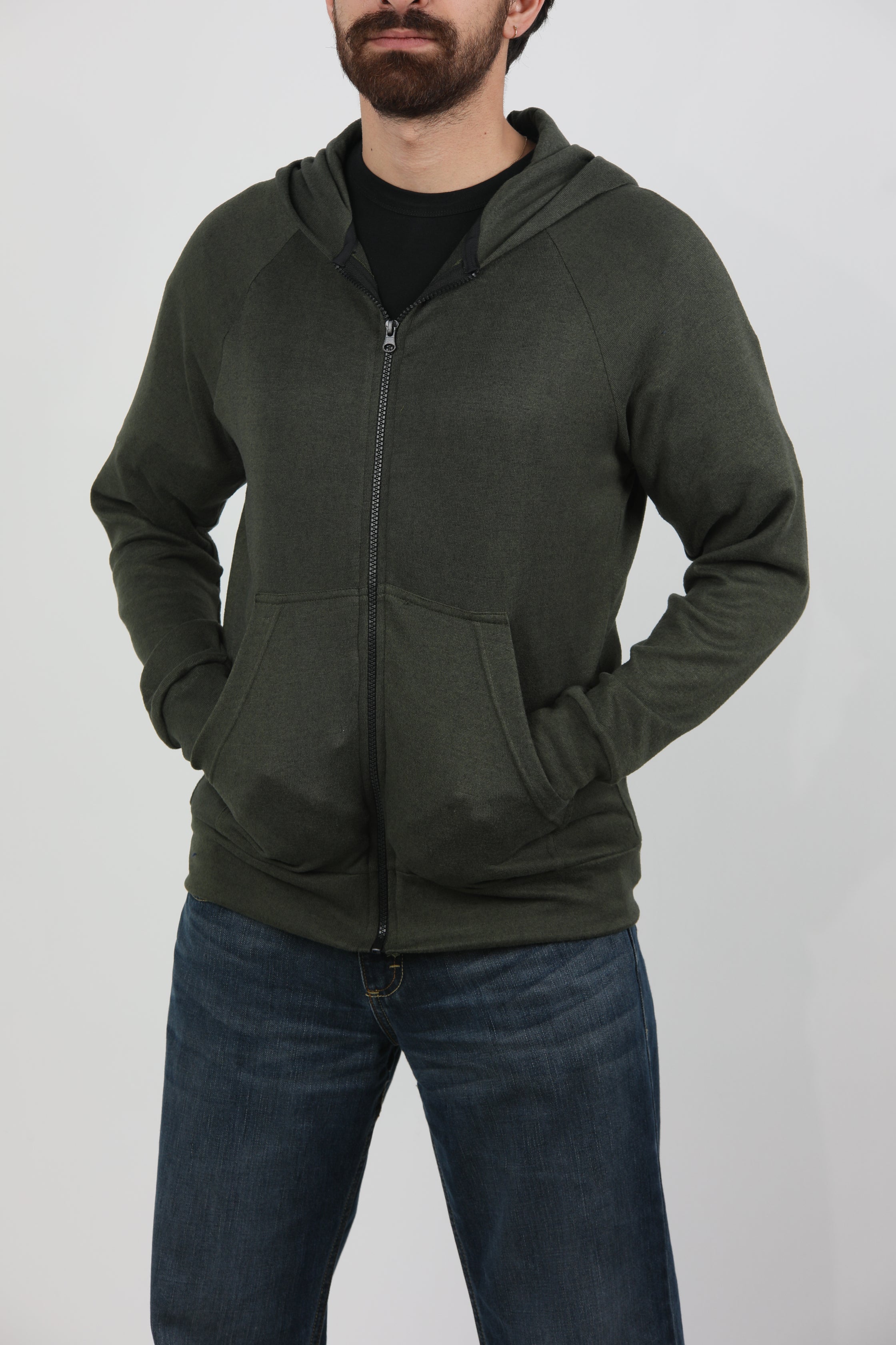 Green Hoodie Zipper