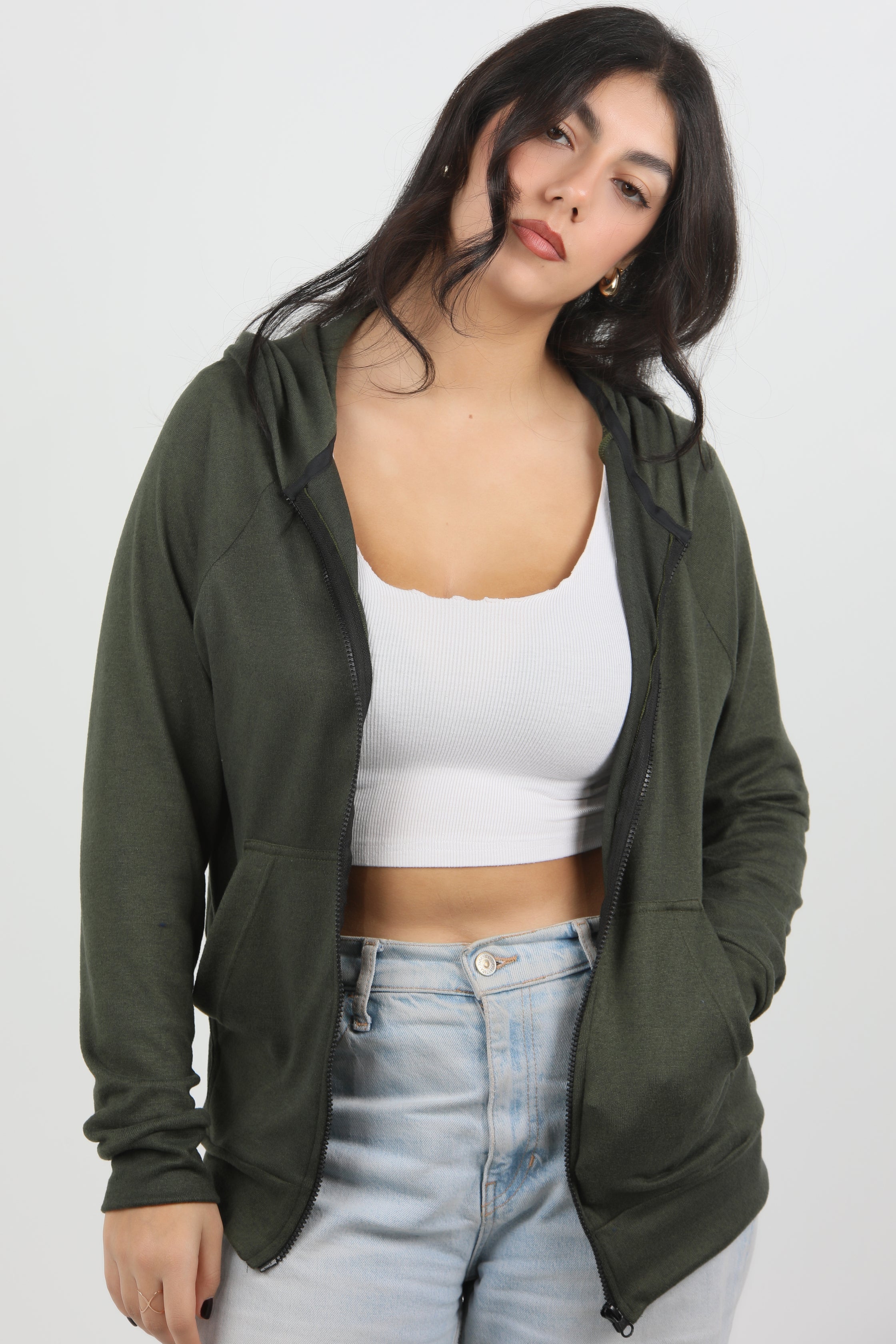Green Hoodie Zipper