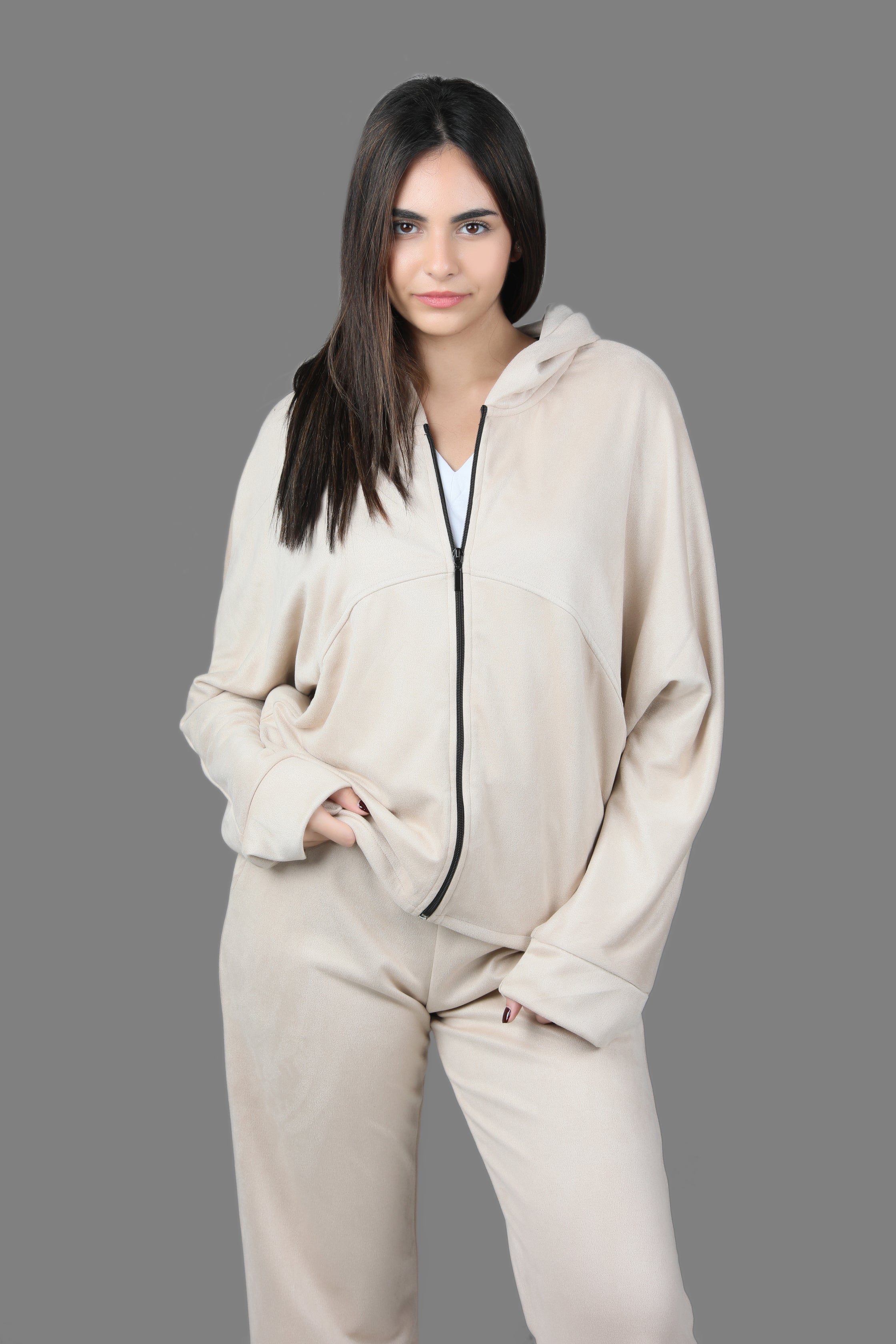 Suede Jacket - Beige