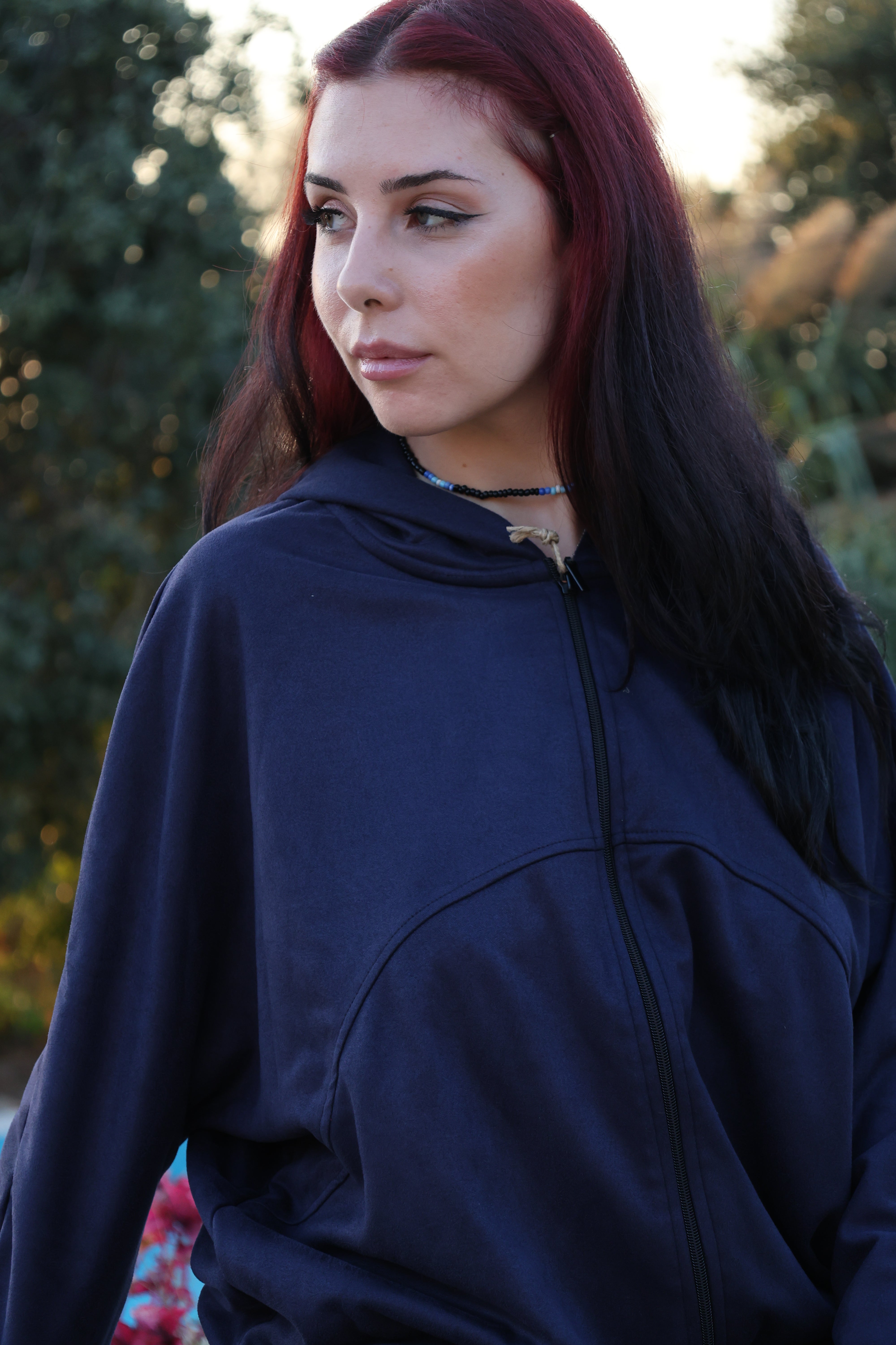 Suede Jacket - Navy