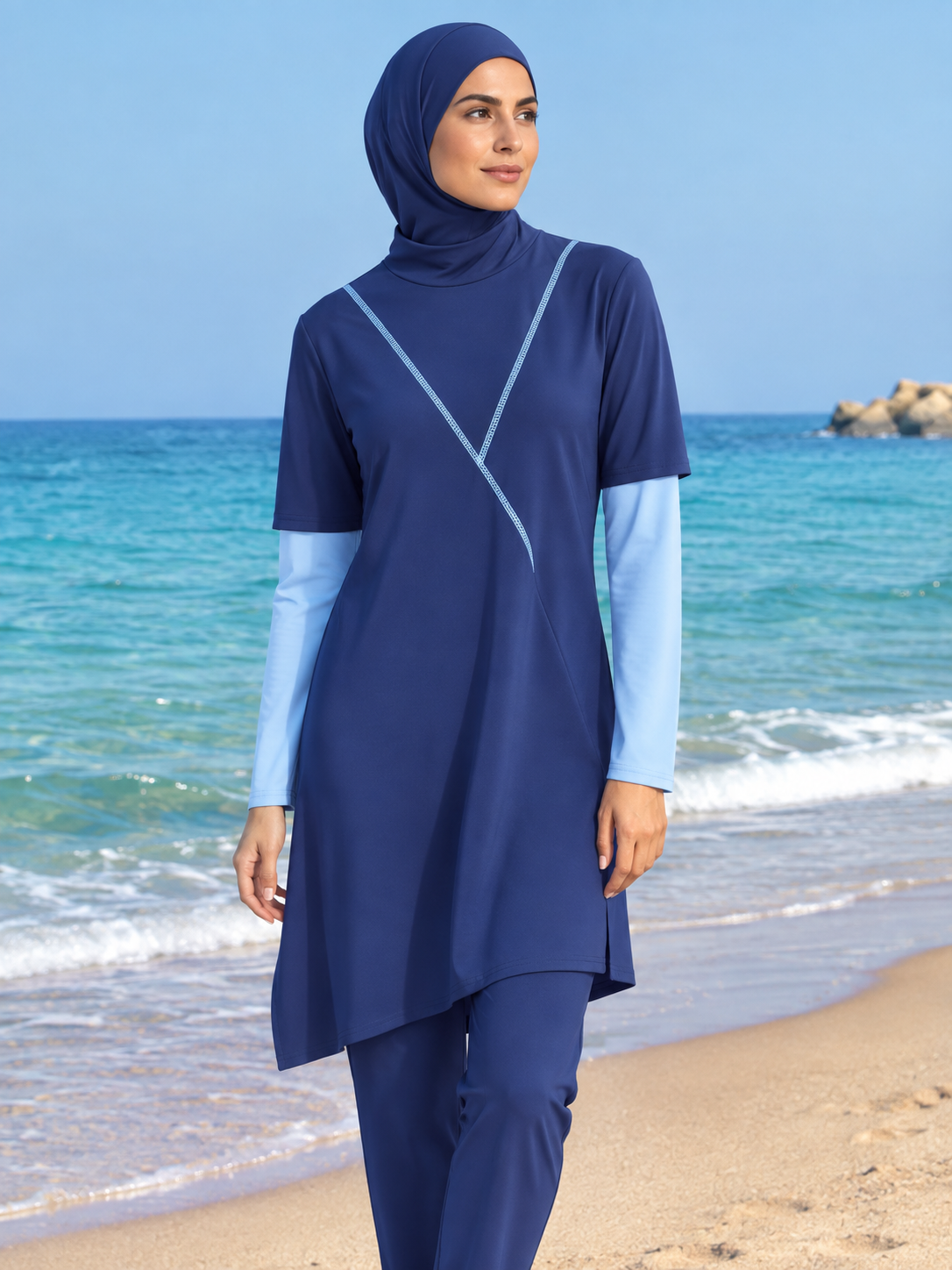 The Burki Modest Swimwear - Blue