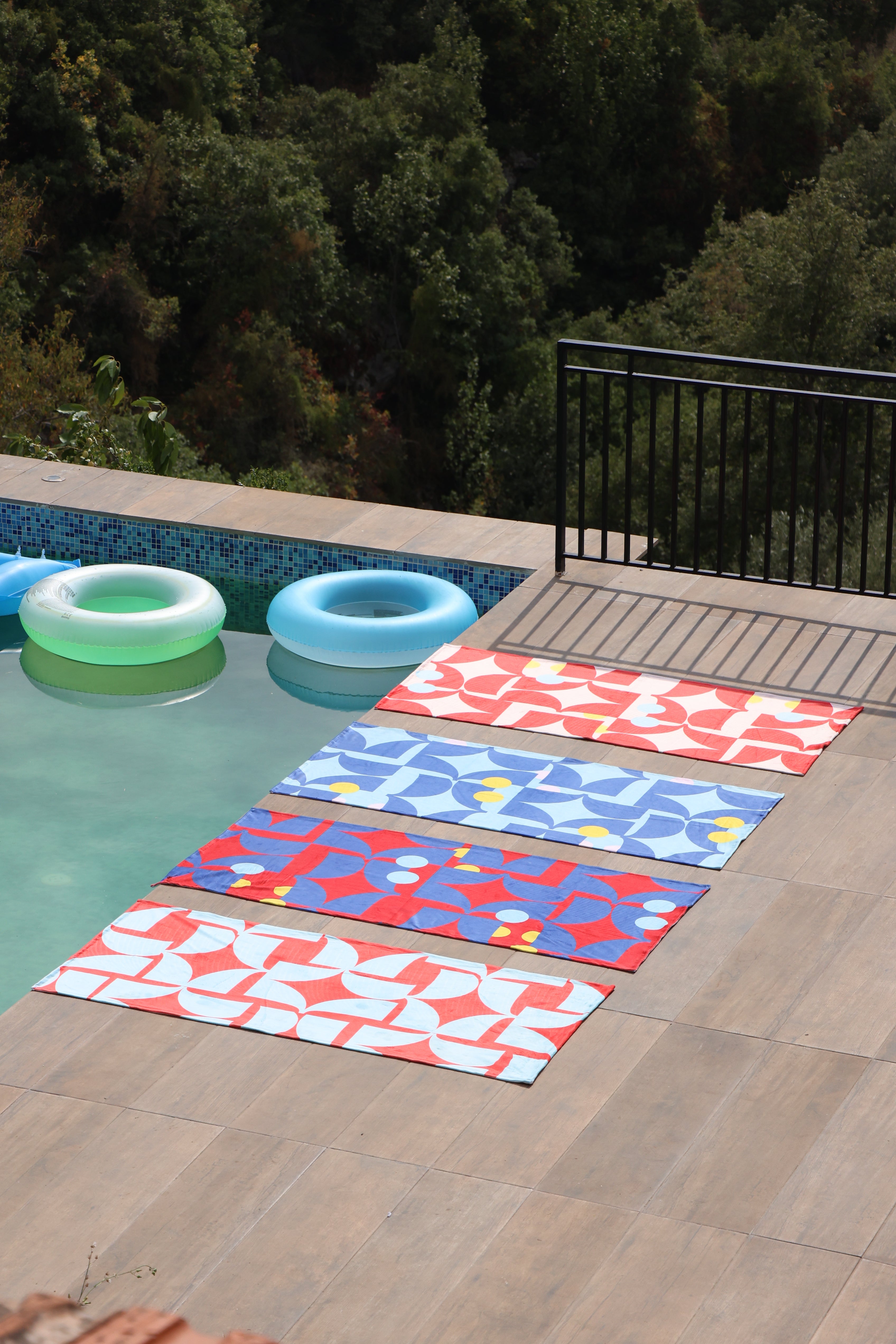 Beach Towel - Red Pattern