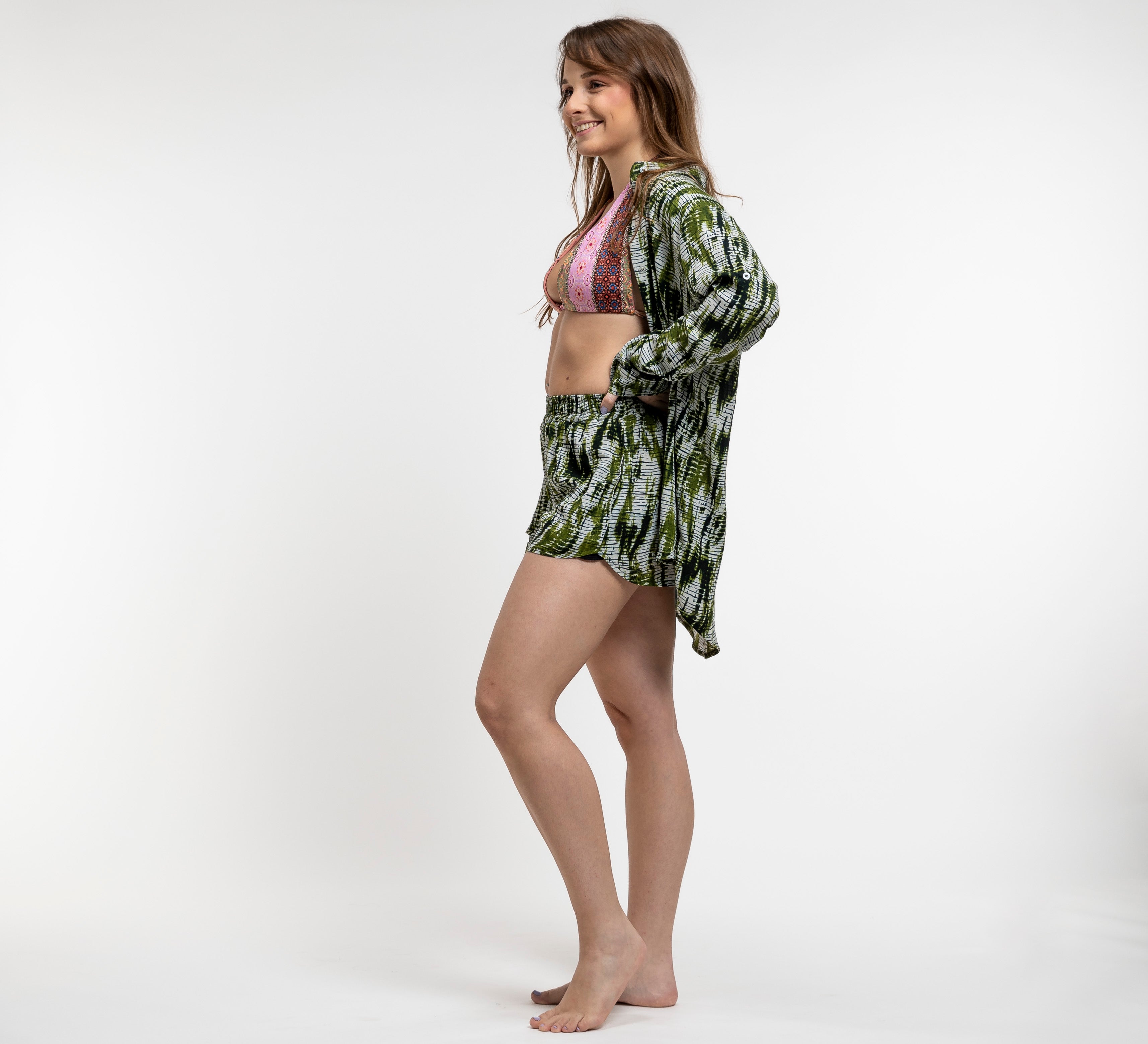 Solana Shirt and Short Set - Green