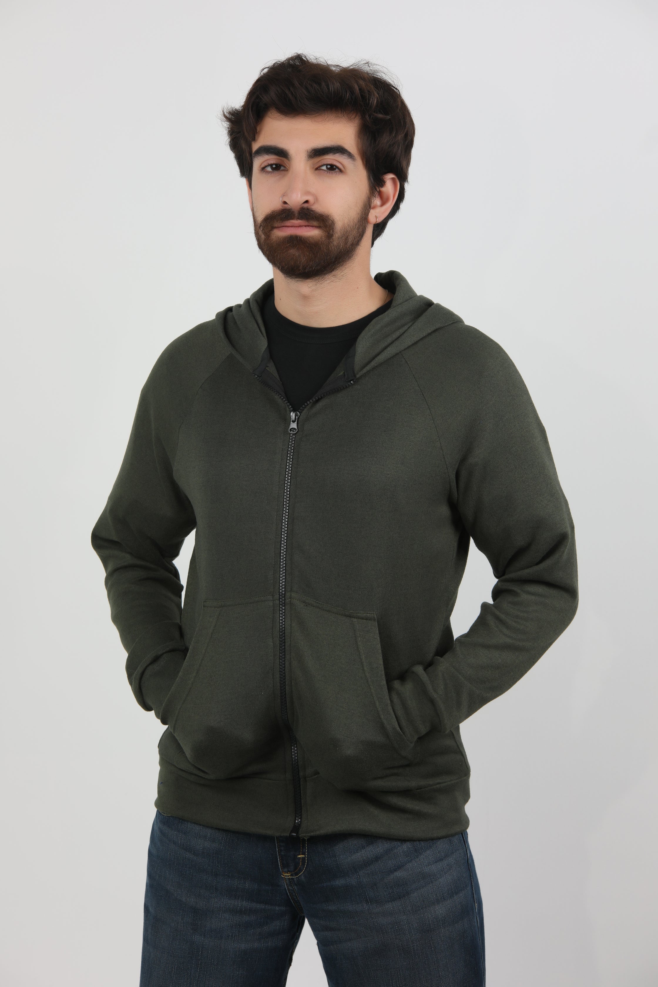 Green Hoodie Zipper