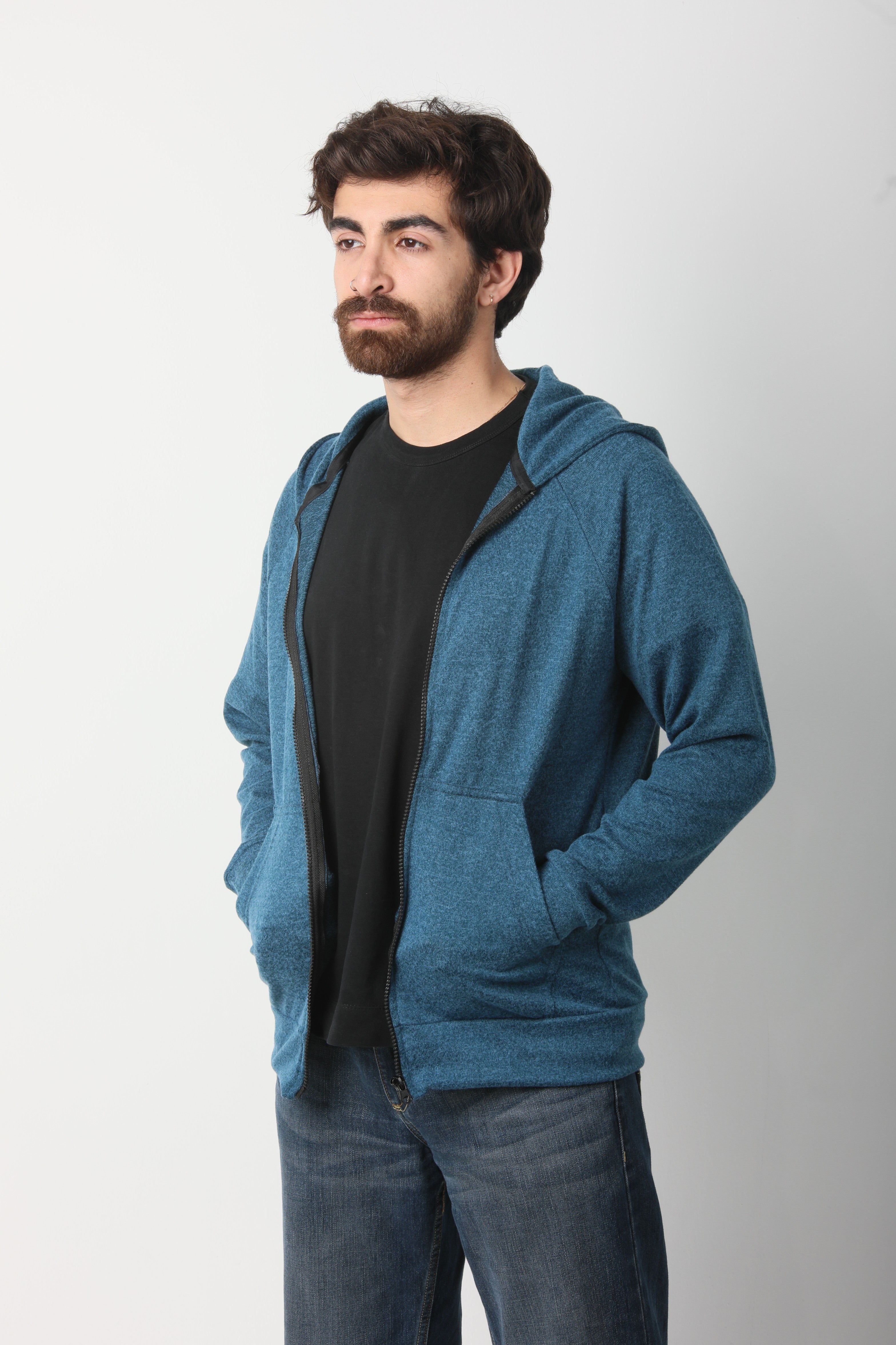 Blue Hoodie Zipper