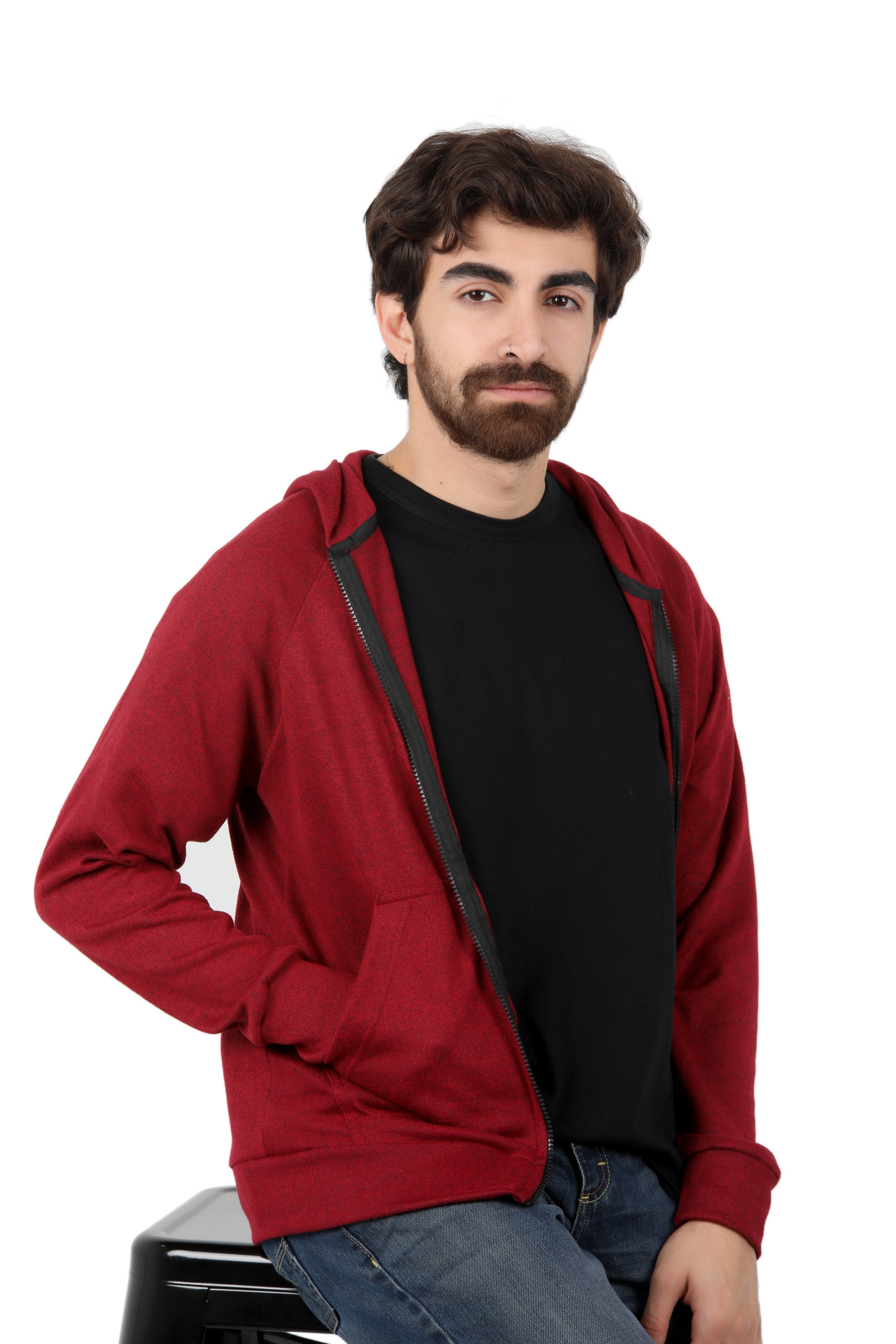 Red Hoodie Zipper