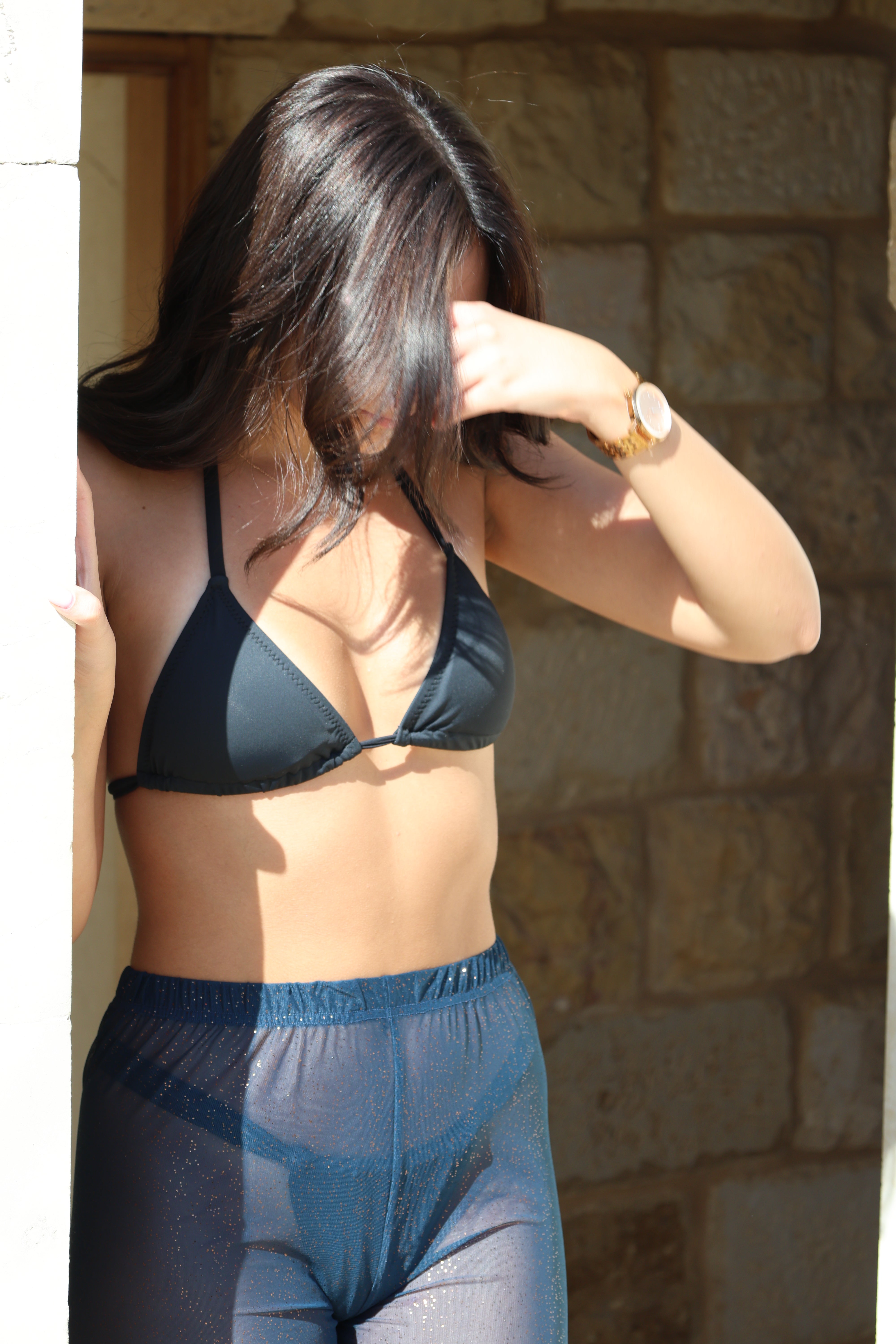 Shiny Green Beach Pants