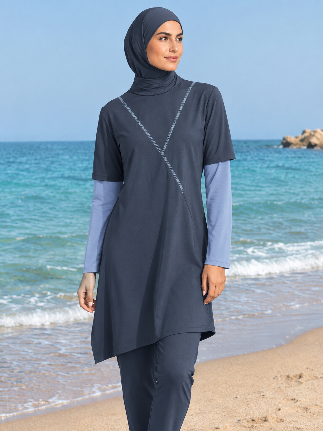 The Burki Modest Swimwear - Navy
