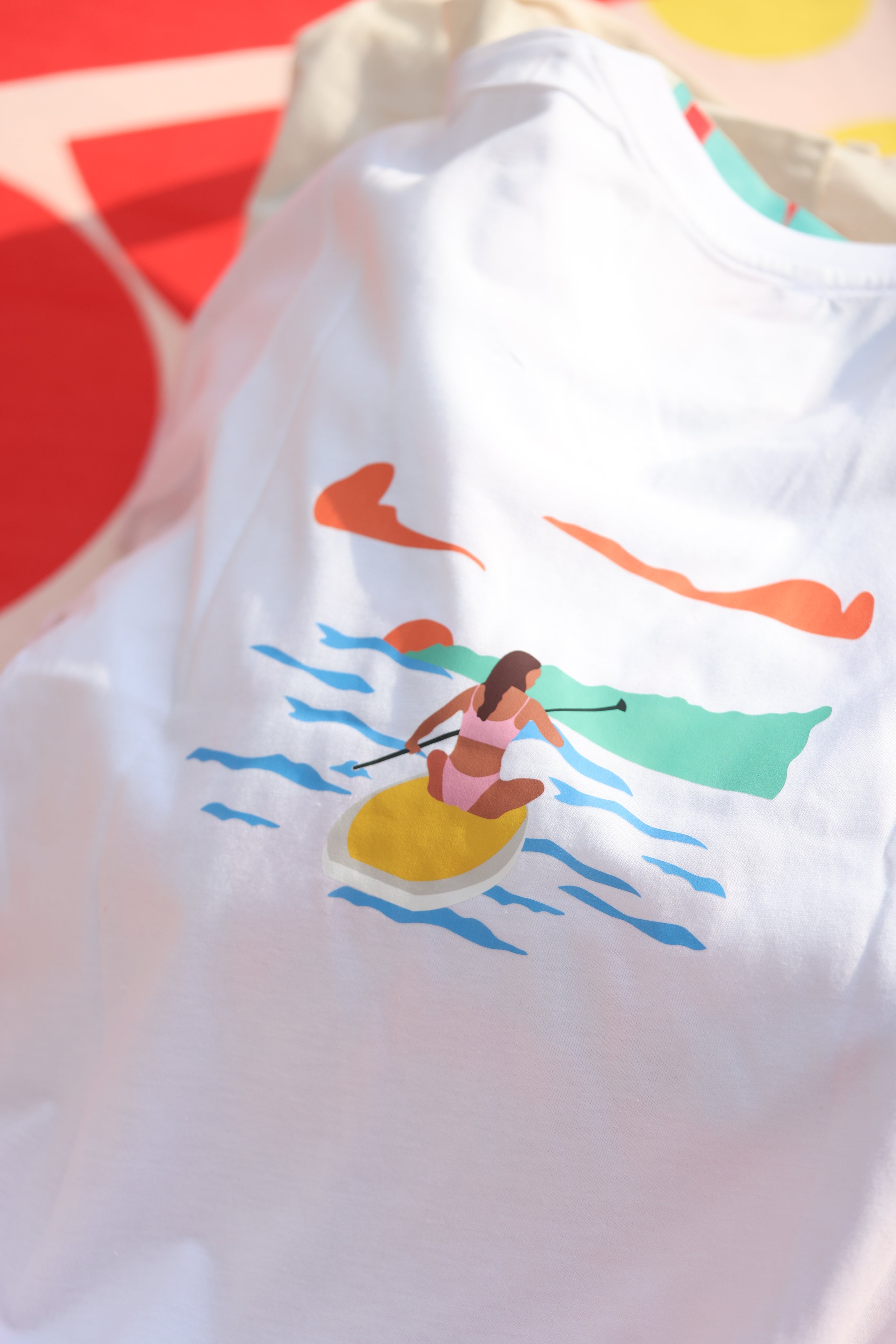 V-neck Kids Tshirt Paddling