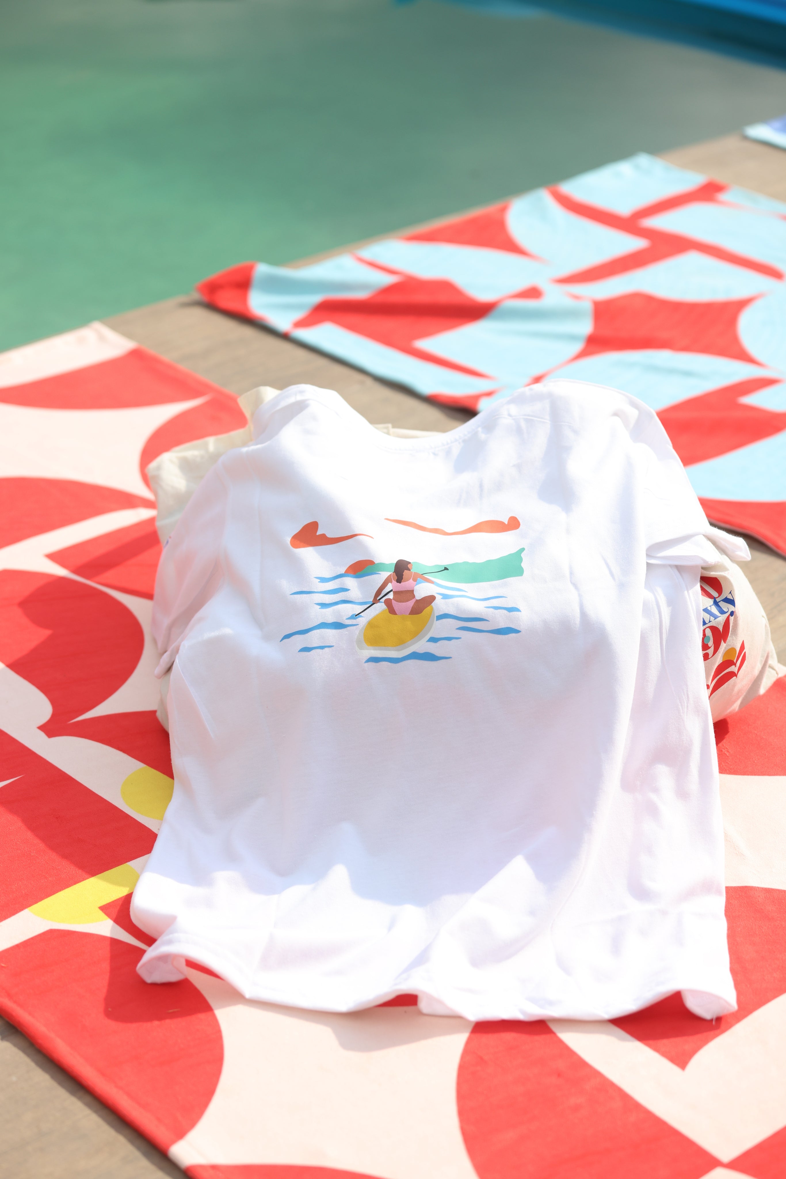 V-neck Kids Tshirt Paddling