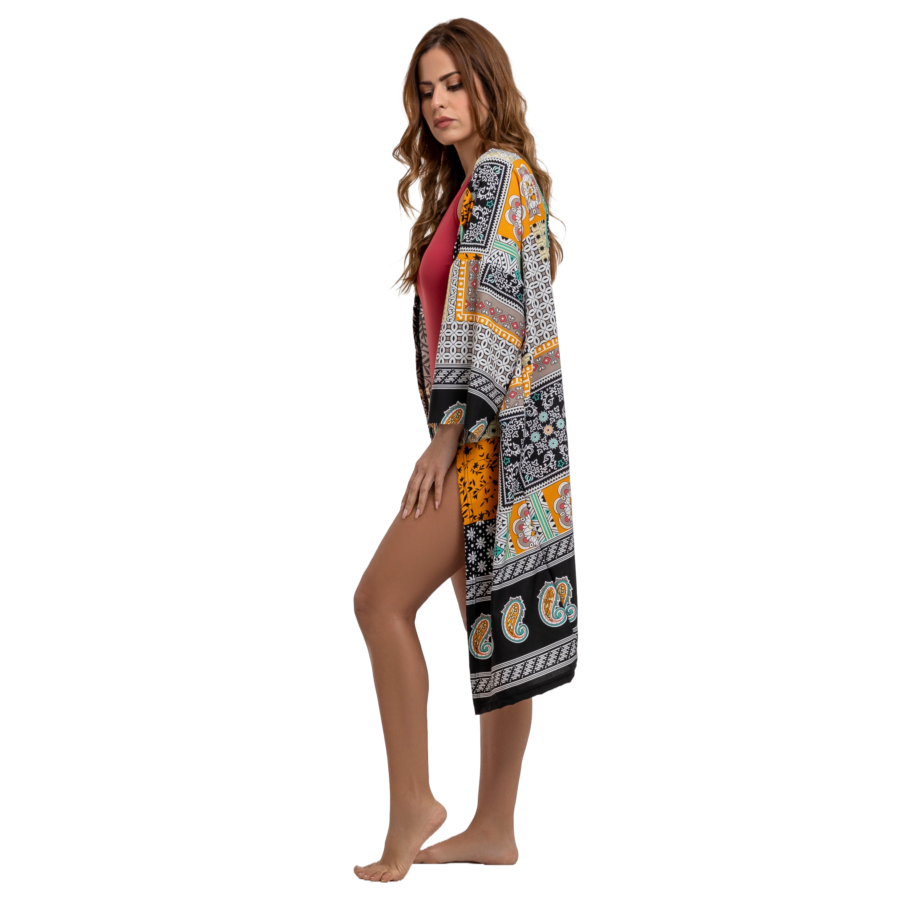 Mara Kaftan with Patchwork print