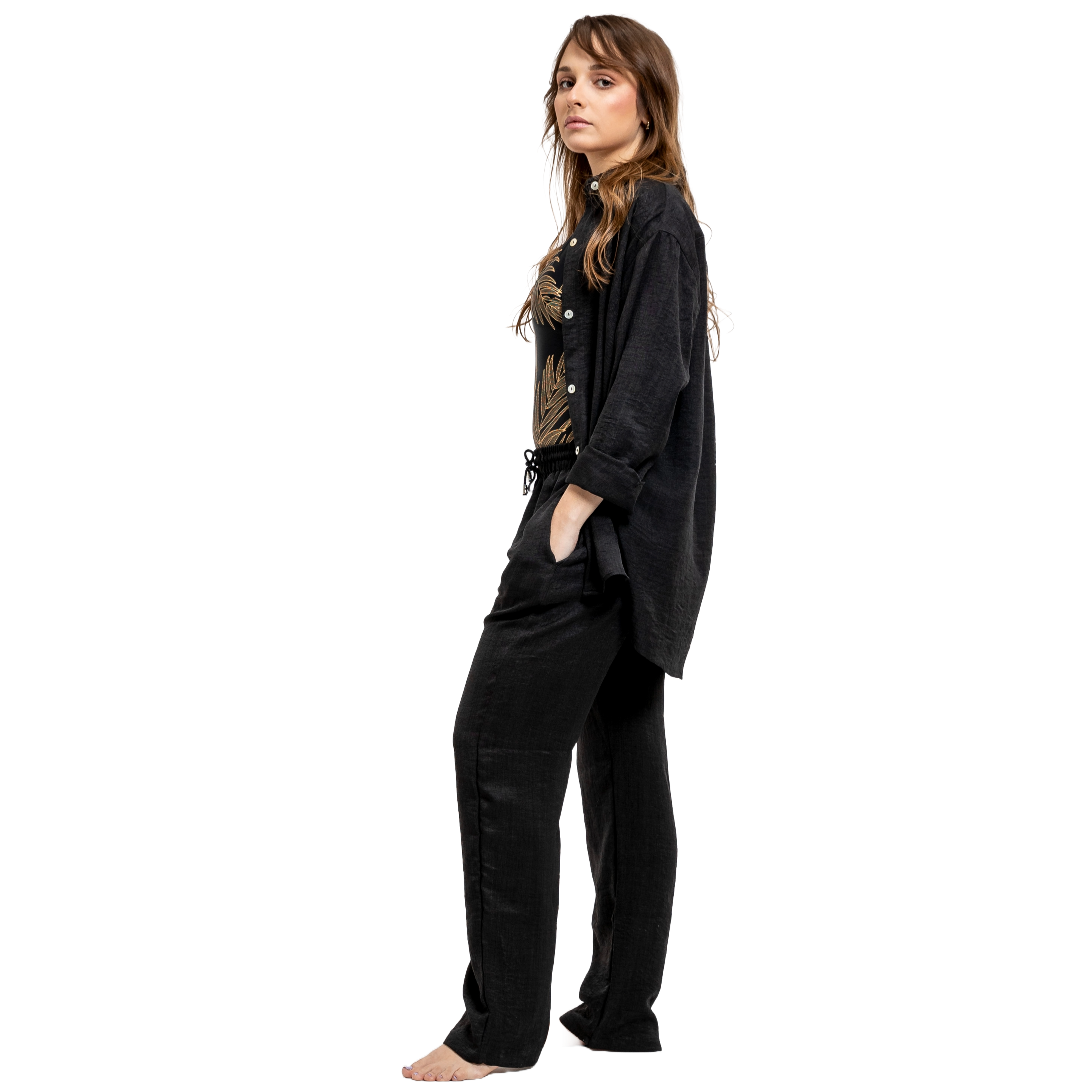 Kali Linen Set - Black